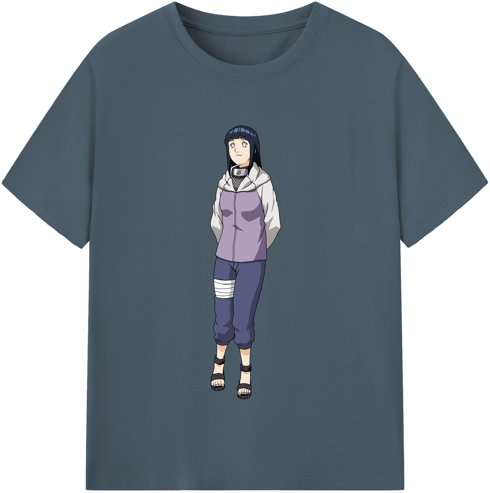 （画像用） NARUTO -ナルト- 日向ヒナタ Hyūga Hinata 綿100％半袖Tシャツ（フロントプリント）